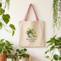 Totebag Epipremnum aureum (tirantes rosado)